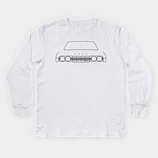 Ford Cortina Mk3 outline graphic (black) Kids Long Sleeve T-Shirt